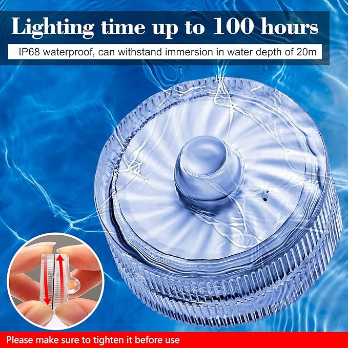 HL Submersible LED Light,Red Small LED Light,100 Hours Waterproof Flameless Led Lights Battery Powered for Wedding Home Vase Festival Party Decoration 12pcs (Built-in 24 Batteries)