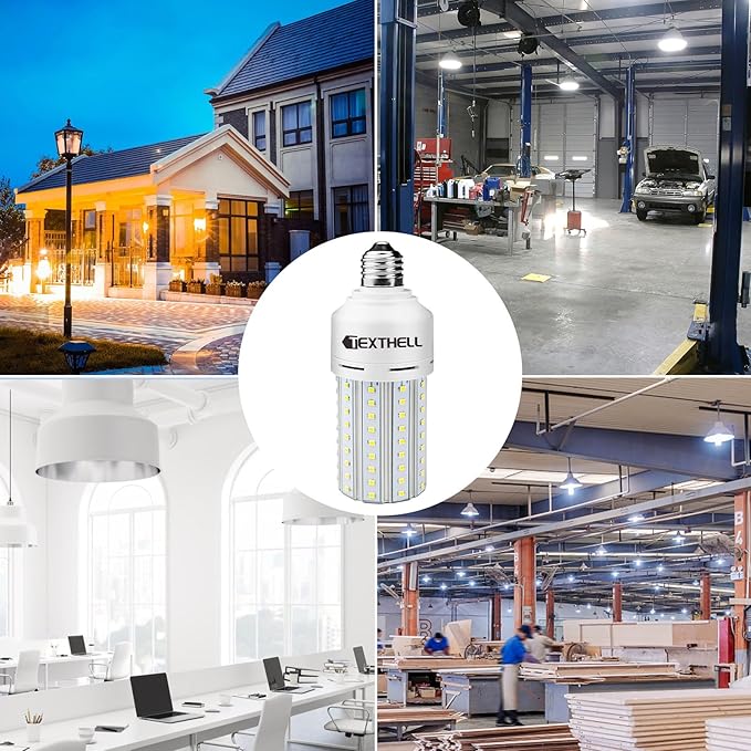 Led Light Bulb 400W Equivalent 6250 Lumen 5000K E26/E27 Medium Base 50W led Bulb for Outdoor Indoor Lamp Area Garage Warehouse Workshop Street Backyard