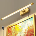 Plug in Picture Light for Wall Mural Art Light with On/Off Switch, 3000K Warm White Brightness Adjustable Gallery Painting Lights for Picture Display Dartboard Art Work (Brush Gold, 24inch)