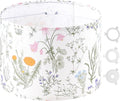 GO&SO Flowers and Leaves Pattern Design Drum Large Lamp Shade 1 Pack, 16" x 16" x 12", Spider E27 Base(1.65"),DIY Assembly with 3 Adapter (E26/E14/10mm),for Pendant Lighting/Table Lamps/Floor Lamps