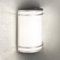 ASD 10 Inch LED Dusk to Dawn Outdoor Wall Mount Light Fixture - Brushed Nickel Modern Wall Sconce Lighting with Photocell - 120-277V 15W 3000/4000/5000K Adjustable - Front Door & Patio, ETL