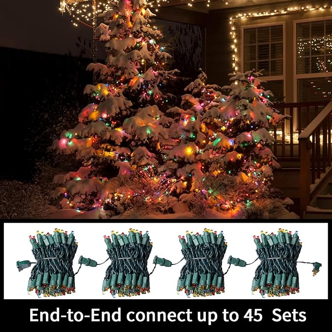 LAMPHOME 60 Count Multicolor- String Lights - LED Christmas Lights, Mini led Lights for Indoor Outdoor Home Holiday Party Wedding Independence Day Decoration