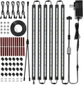Litever LED Safe Light Kit. Human Motion Sensor Activated. 6 Slim LED Light Bars. Linkable Extendable Plug-in for Gun Safe, Locker, Closet, Showcase, in-Cabinet Under Counter Pantry. Daylight 5000K
