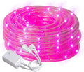 Waterproof LED Rope Lights, Connectable & Flexible with 8 Modes, Outdoor Lighting for Deck, Garden, Pool, Patio & Christmas Decor (Pink, 50ft)