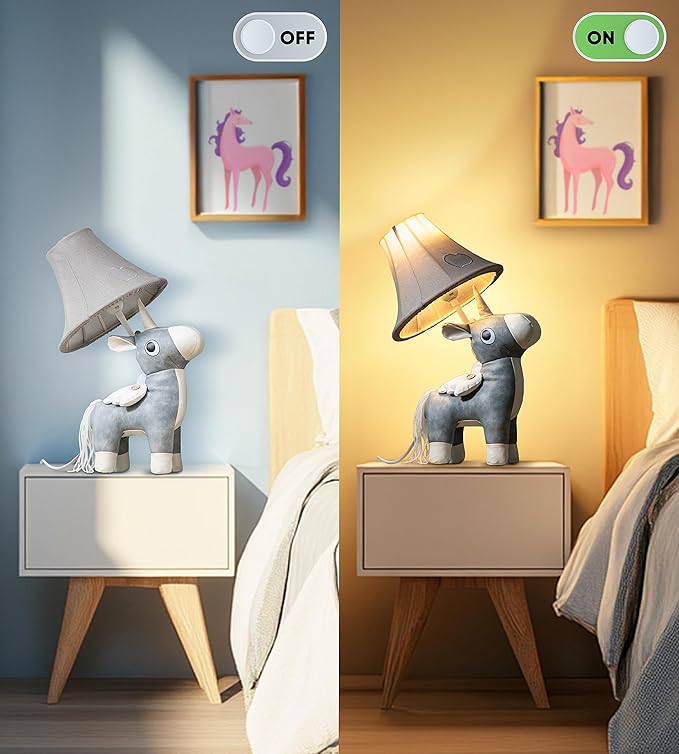 Unicorn Table Lamp for Kids Bedroom, Cute Animal Lamp Toddler Girls Boys, Unicorn Room Decor Girls, Mothers Day Gifts, Birthday Gifts Kids Teen Sister Daughter Niece Women - Present for All Ages