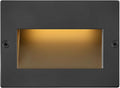 Hinkley Landscape Lighting Taper 1563SB Horizontal 12v Step Light - Low-Voltage, Recessed Mount, Integrated LED - Satin Black