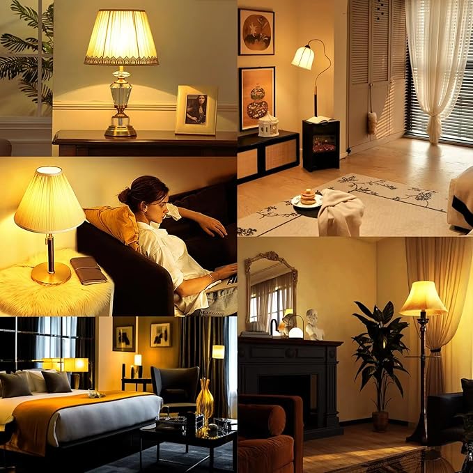 LED Yellow Bug Light Bulbs - [ 4 Pack ]- 9W（60W Equivalent） E26 Base 2000KAmber Bulb for Outside Porch, Non-Attracting, Not-Dimmable Bulb for Patio, Backyard, Hallway