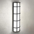 ASD 24 Inch LED Outdoor Wall Mount Light Fixture with Grid - Matte Black Modern Wall Sconce - 25W 120-277V 3000K 4000K 5000K Adjustable - Dimmable Exterior Lights - Front Door, Patio - ETL
