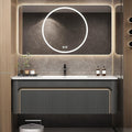 Bathroom Vanity Set - Bathroom Vanity with Sink Include Led Smart Defogging Mirror Cabinet & Ambient Lighting | Wall Mounted Bathroom Vanities (48'')