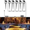 L LOHAS LED Dusk to Dawn Low Voltage Landscape Lighting, 3000K Warm White Outdoor Spotlight with Transformer, IP65 Plug in Spotlights for Yard Backyard Pathway 6Pack