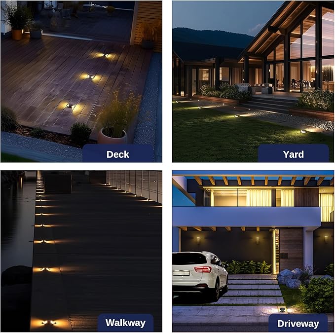 Gardenreet Low Voltage Outdoor Well Light - Brass All Weather Low Voltage 12V In Ground Lighting, LED Wired Fixture, Antique Bronze for Backyard Lawn Pathway with 4000K Neutral White MR16 Bulb