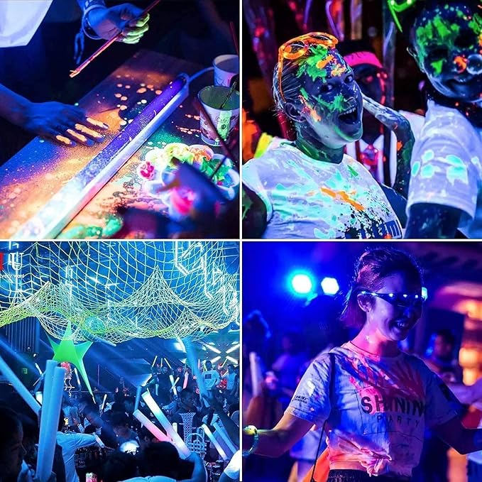 600W 2 Pack LED Black Light,395nm to 405nm LED UV Blacklight, IP66 Waterproof Black Flood Light Outdoor with Plug and SwitchNeon Glow for Glow Party, Halloween, Fluorescent Poster, Body Paint
