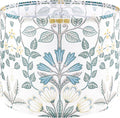 GO&SO Large Lamp Shades Drum Lampshades 16" Top X 16" Bottom X 12" High,Floor Lamp Shade Replacement, Floral Large Lamp Shades for Table Lamps, Modern Lampshades-Assembly Required