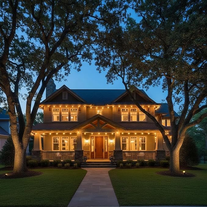 RTTY 150FT Outdoor String Lights Pro Set with 75 G40 Bulbs - The Starter System for House Outline Lighting, Full Pergola or Pool Coverage, and Restaurant to Hotel Terrace Ambiance
