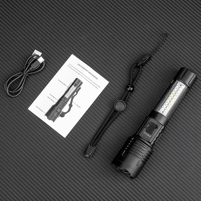 Rechargeable LED Flashlights High Lumens, 99000 Lumens Super Bright Flashlight with 7 Modes & Waterproof, Powerful Handheld Flashlight for Camping Emergencies