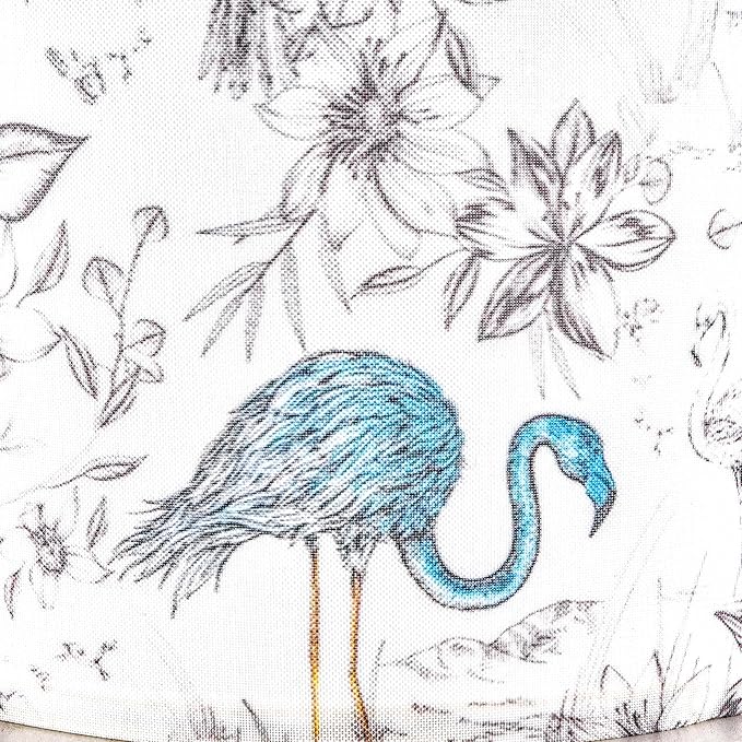 GOSO Medium Lampshade Polyester Fiber Printing Flamingo Drum Lamp Shade For TableLamp,Floor Lamps,Diy Pendant Light,Wall Hanging,13 "Top x 13" Bottom x 10 "Heigh (Spider) -Easy Assembly Required