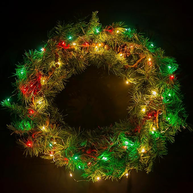 Hogg 12 Pack LED Fairy Lights - 7 ft, Centerpiece Table Decorations for Party, Small LED Lights Battery Operated, Center Pieces Decoration for Table, Battery Powered Firefly Fairylights, Red