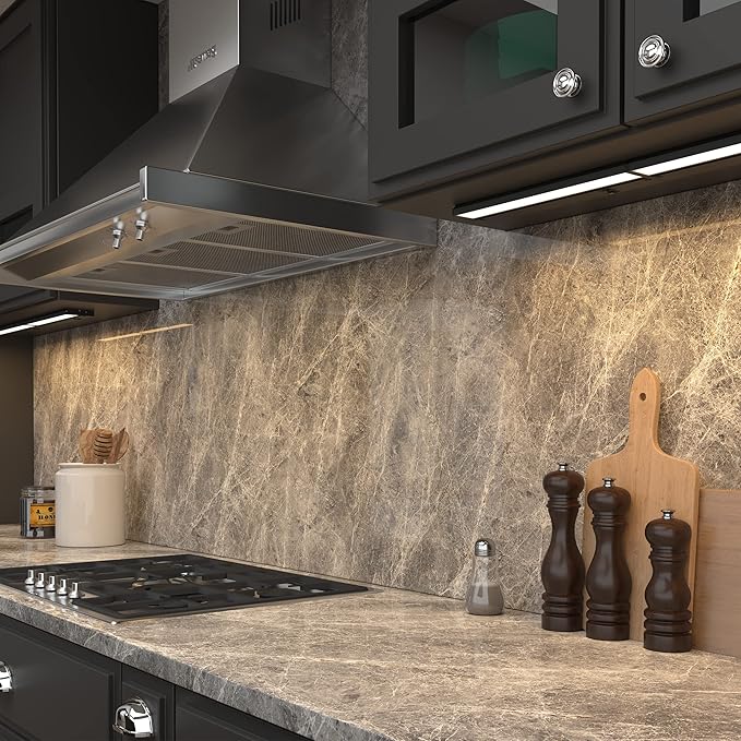 LAGOM Halo Under Cabinet Light, 40‑Inch Hardwired Dimmable LED, 2700K/4000K/5000K, Power Cord Sold Separately, Black, UC0140BK27