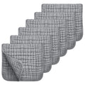 Looxii Muslin Burp Cloths 100% Cotton Muslin Cloths Large 20''x10'' Extra Soft and Absorbent 6 Pack Baby Burping Cloth for Boys and Girls (Grey)
