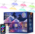 JOH Permanent Outdoor Lights, 100FT RGB+IC Smart LED Outdoor Lights with App/Remote Control, DIY Scene Modes Lighting & IP67 Waterproof, Eaves Light for Christmas, Holiday, Daily Decorations