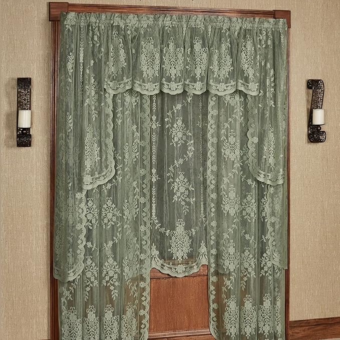 Touch of Class Classic Elegant Scrolling Diandre Metal Wall Sconce Pair - Finished in Antique Bronze - Candle Pair Decor - Set of Two - Floral Vine - 16 Inches High