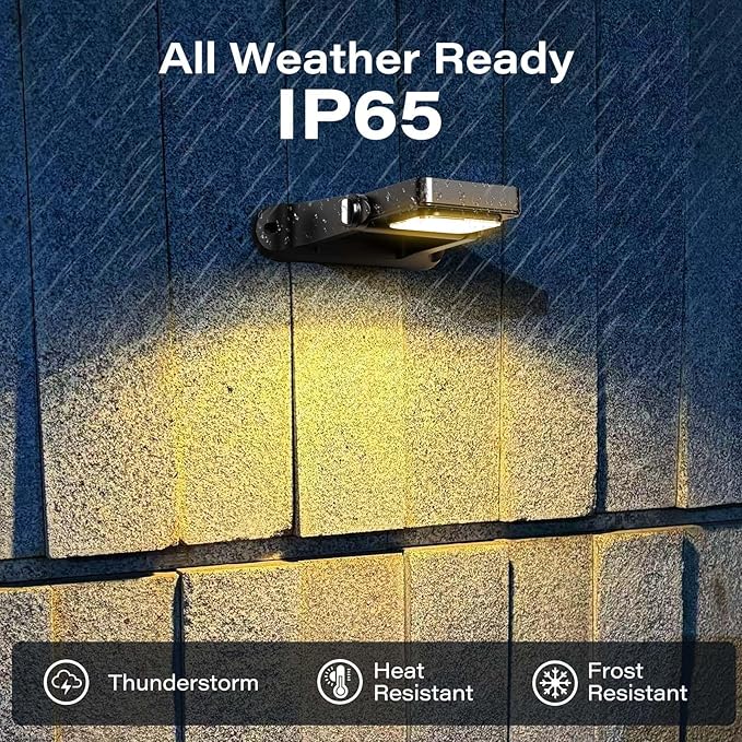200LM Solar Wall Lights Outdoor 6 Colors, 2200mAh Long Lasting Solar Powered Deck Lights, 360° Adjustable Porch Light IP65 Waterproof, Glass Panel Fence Light for Gutter, Step, 4 Pack