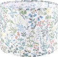 GOSO 1pcs Medium Lampshade Polyester Fiber Printing Flowers Drum Lamp Shade For TableLamp,Floor Lamps,Diy Pendant Light,Wall Hanging,Spider Fitter 13 "Top x 13" Bottom x 10 "Heigh,Assembly Required