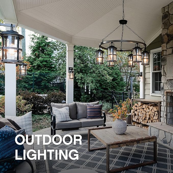 Hinkley Atlantis Extra Large Wall Mount Outdoor Lantern - Aluminum, Etched Glass Lens, LED Bulb Included, Dark Sky - Titanium Finish